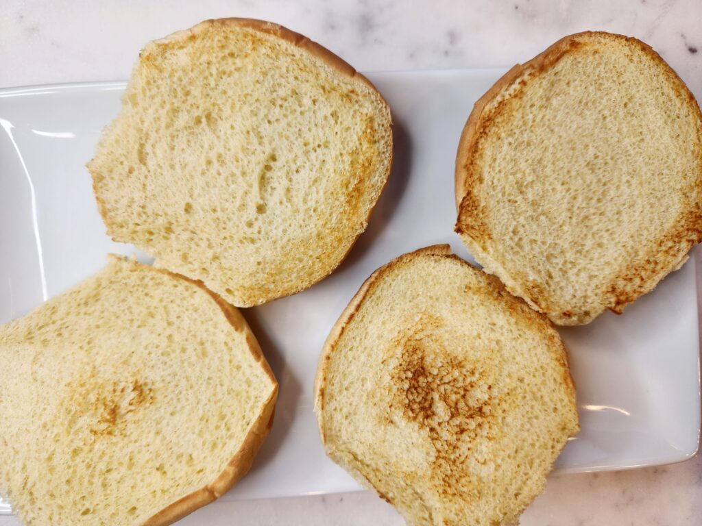 Toasted Buns for Copycat Breakfast Jack