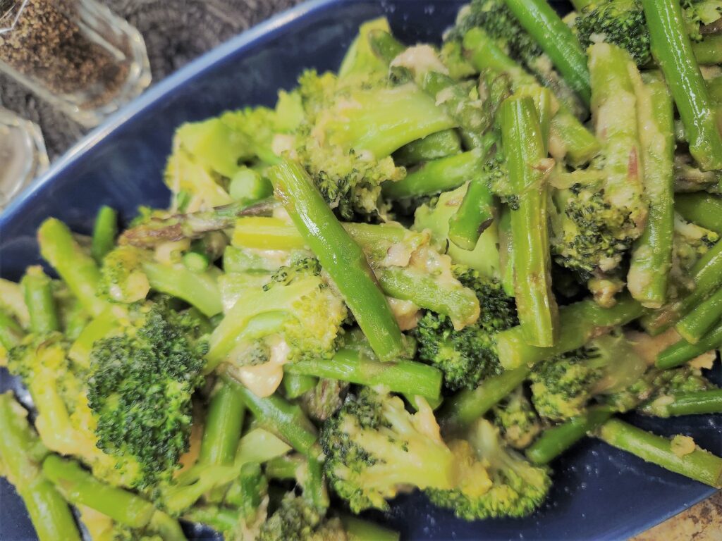 Parm Broccoli and Asparagus - Side Dishes