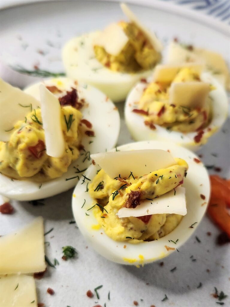 Zippy Bell Pepper Deviled Eggs