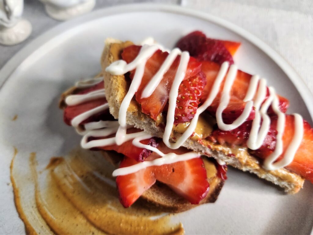 Peanut Butter and Strawberry Toast