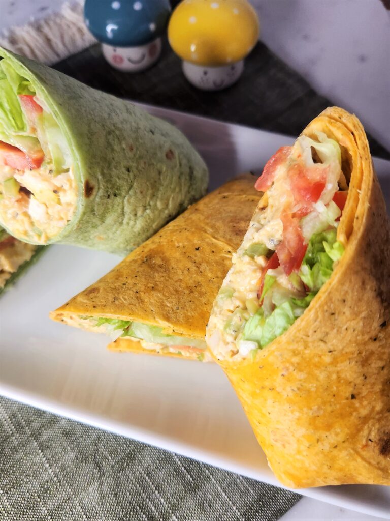 Lemon Pepper Chicken Salad Wraps