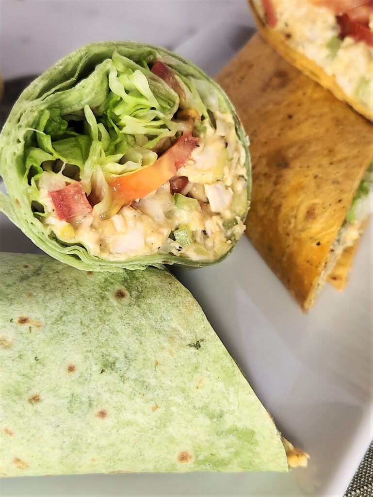 Lemon Pepper Chicken Salad Wraps