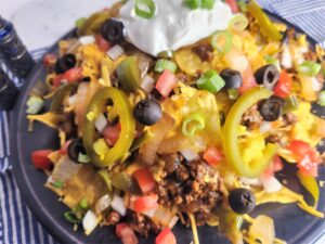 Loaded Nachos with Fajita Veggies