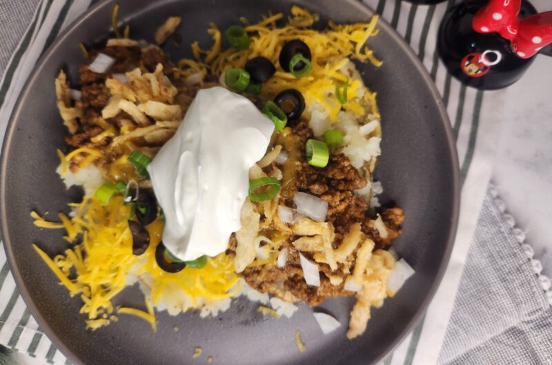 Beef Enchilada Baked Potato