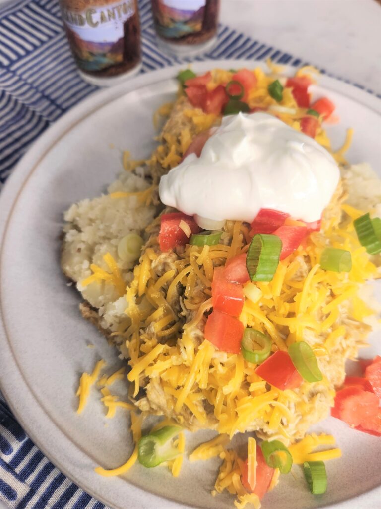 Chicken Enchilada Baked Potato