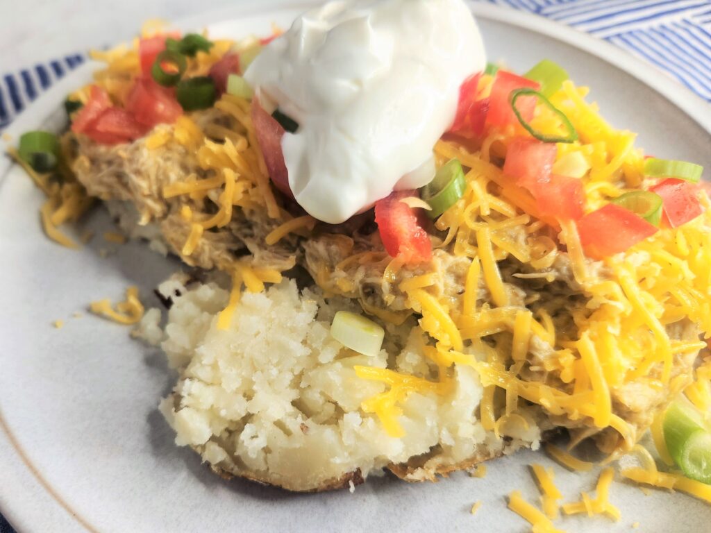 Chicken Enchilada Baked Potato