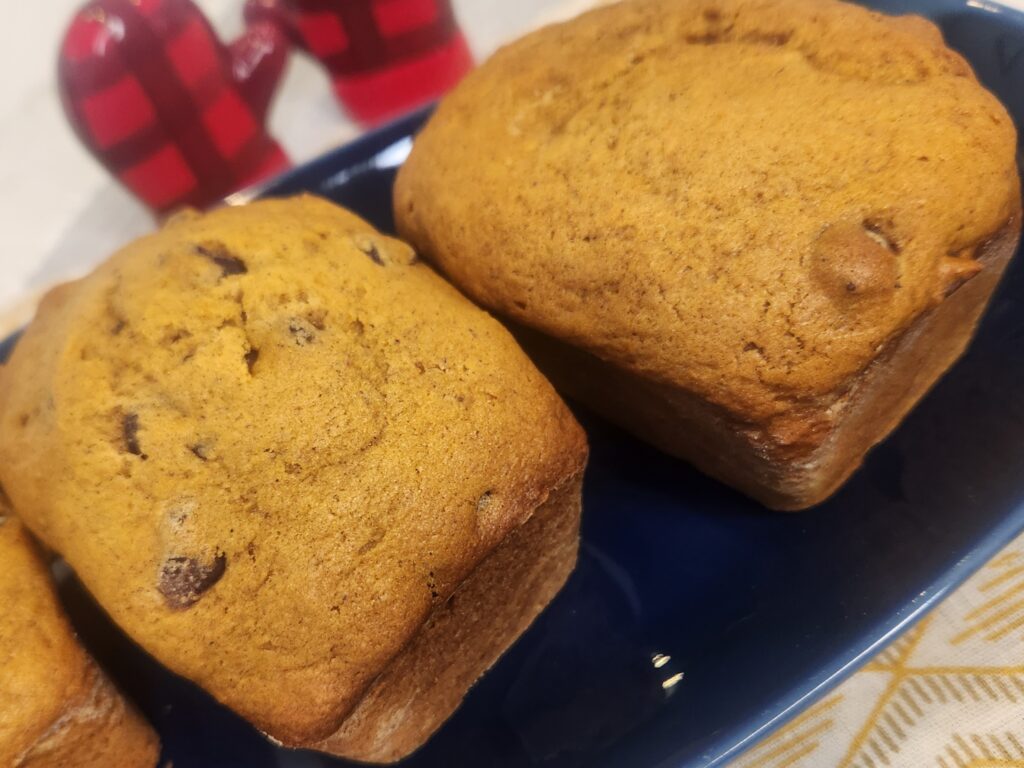 Chocolate Chip Mini Pumpkin Loaves