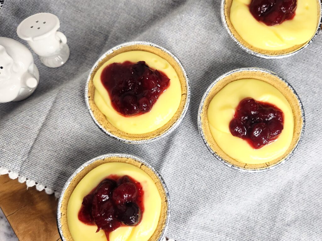 Easy Cranberry Vanilla Pies