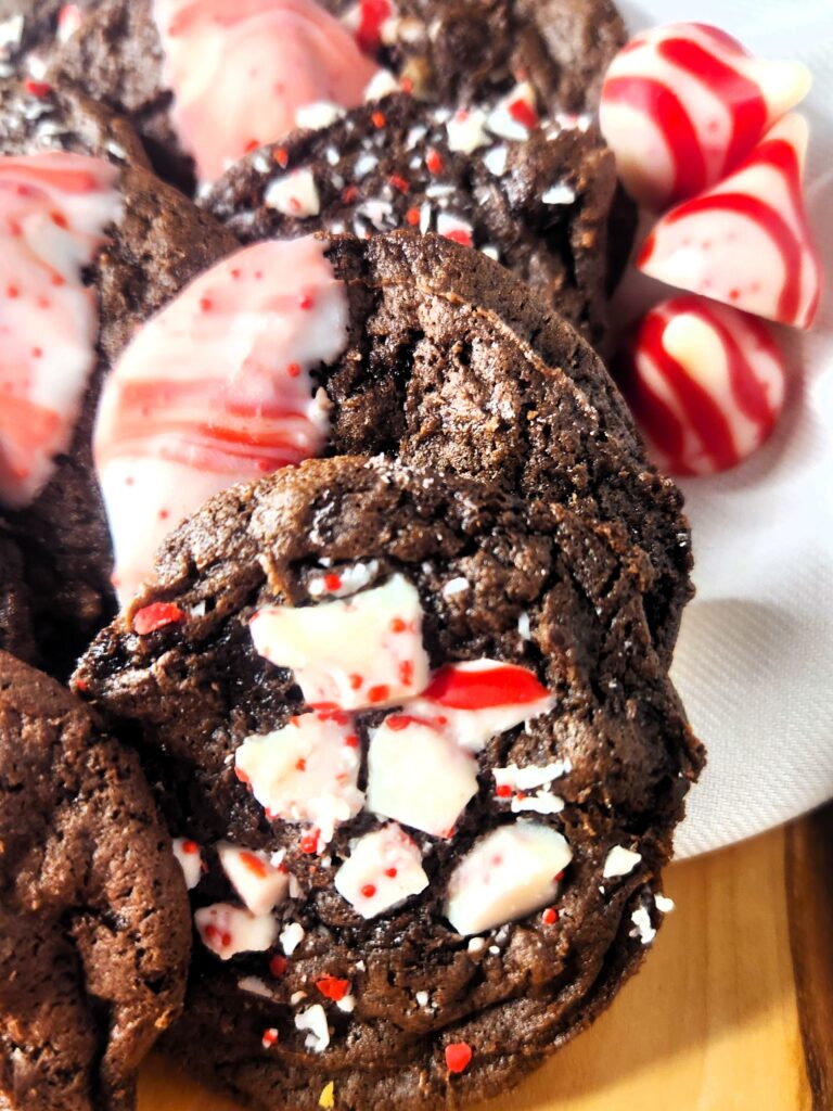 Double Chocolate Candy Cane Cookies