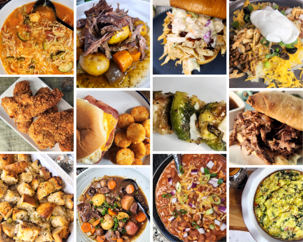 Our Family's Favorite Recipes of 2023 Collage showing 12 of the 15 favorite recipes.