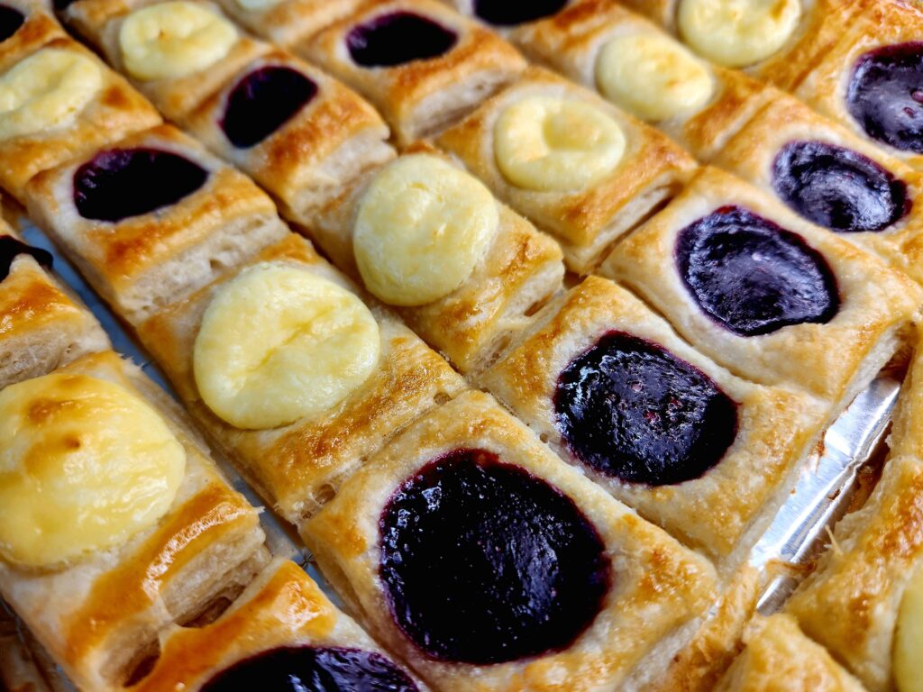 Cheese and Mixed Berry Danish just out of the oven