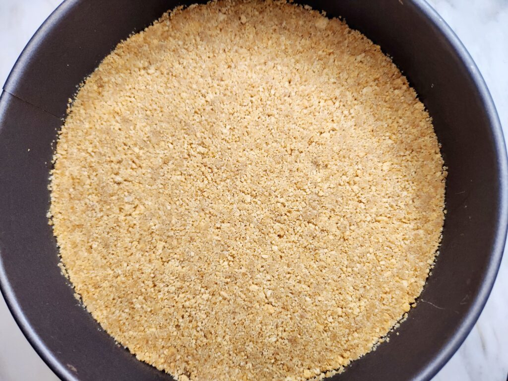 Graham Cracker Crust in springform pan