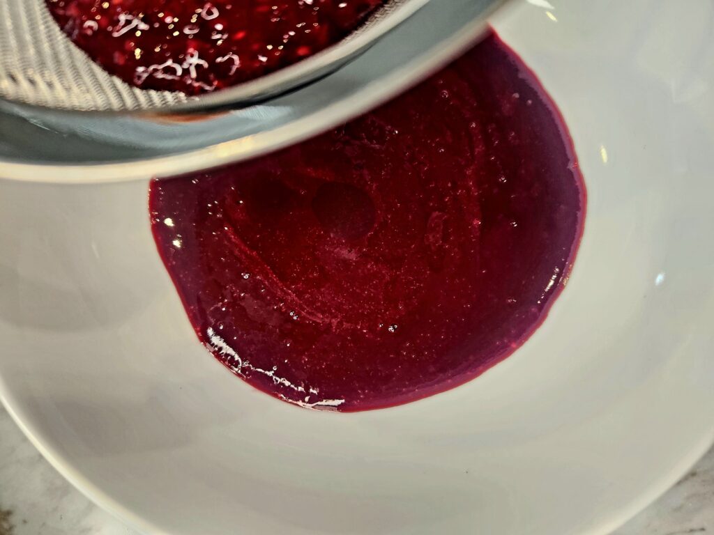 Mixed Berry filling strained