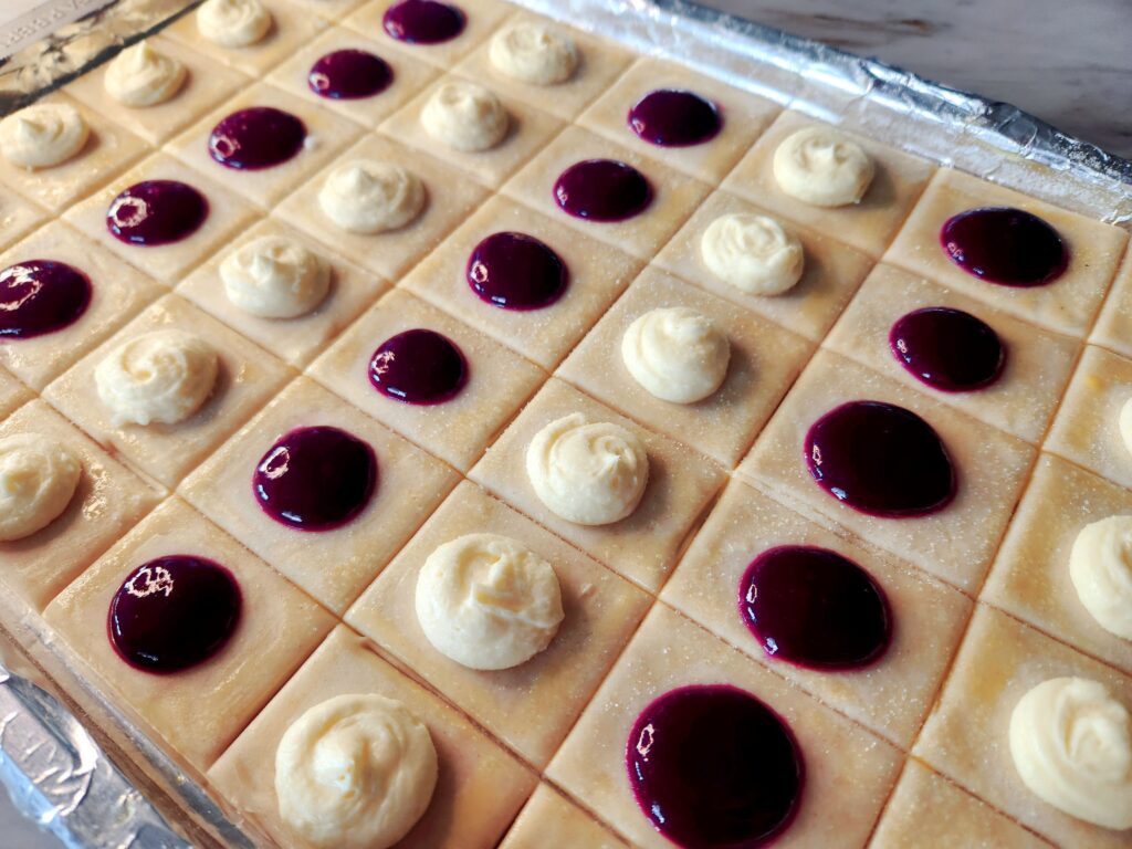 Puff Pastry topped with Mixed Berry and Cheese filling