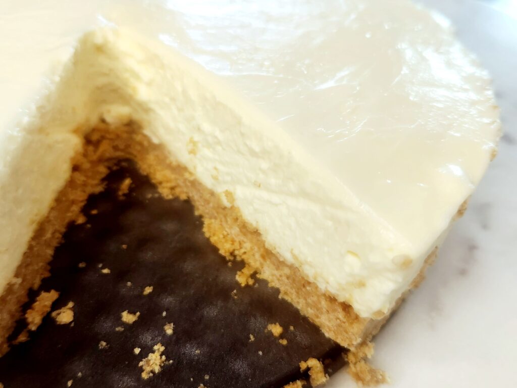 View of the inside of Best No Bake Cheesecake