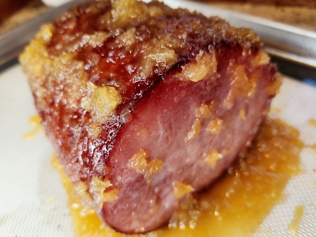 Dinner Ham coated in Pineapple Glaze