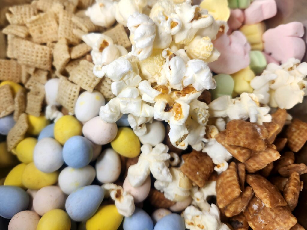 Ingredients for Easter Snack Mix