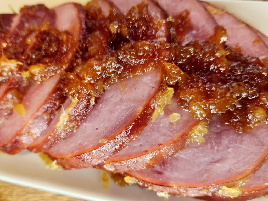 Sliced Pineapple Brown Sugar Glazed Dinner Ham