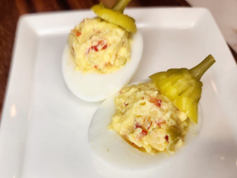 Test Kitchen Spicy Deviled Eggs, Pineapple Pepperoncini