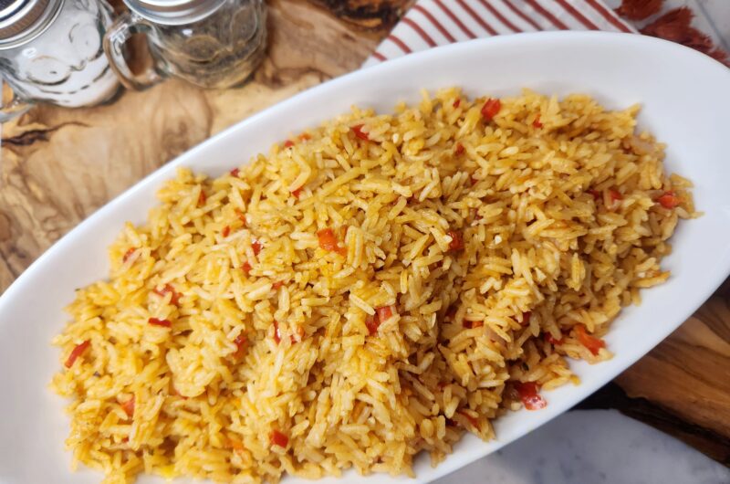 Onion and Bell Pepper Buttery Rice