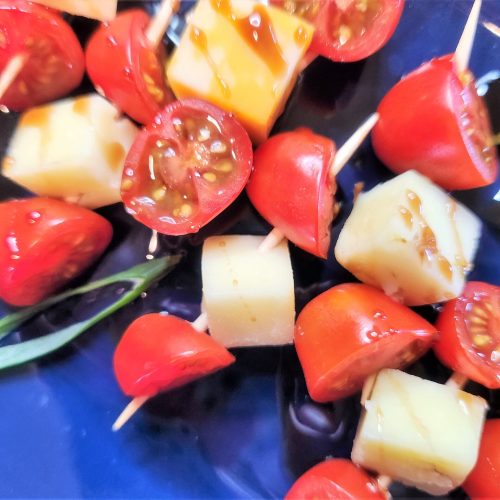 Tomatoes & Cheese with Balsamic Glaze