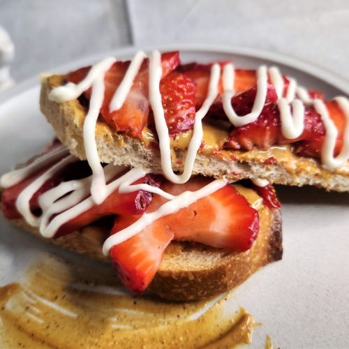 Peanut Butter and Strawberry Toast