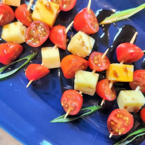 Tomatoes & Cheese with Balsamic Glaze